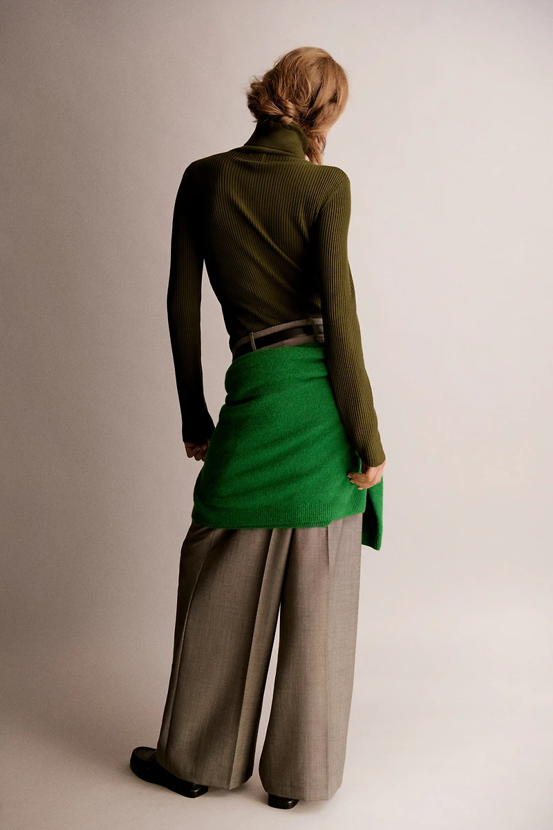 Rib-Knit Half-Zip Top