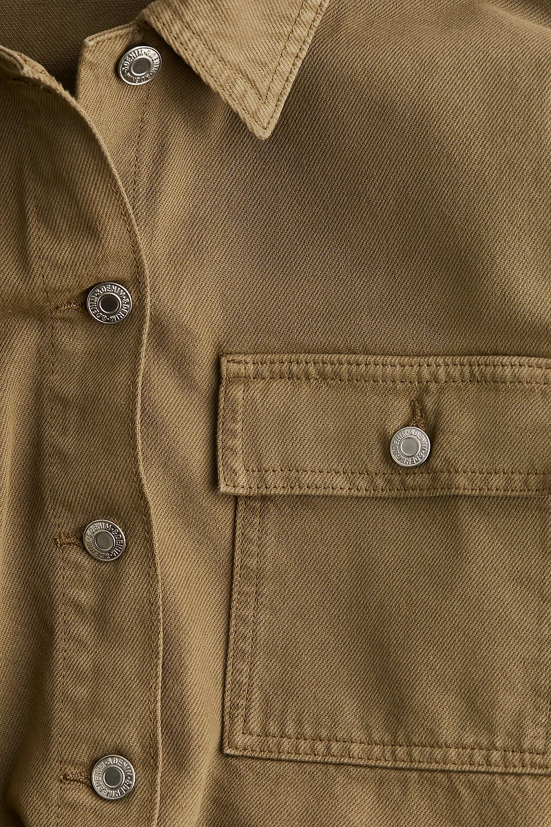 Tie-Belt Denim Jacket