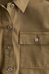 Tie-Belt Denim Jacket
