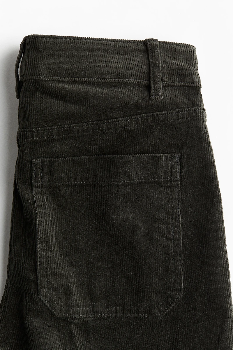 Pantalon évasé en velours côtelé