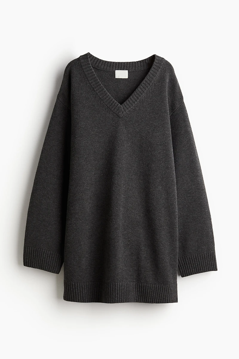 Knit V-Neck Dress