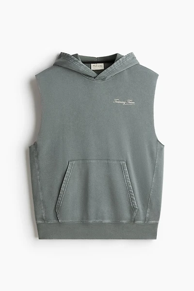 Loose-Fit Sleeveless Sports Hoodie