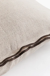 Housse de coussin en lin mélangé