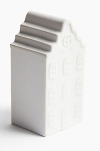 House-Shaped Stoneware Holiday Decoration