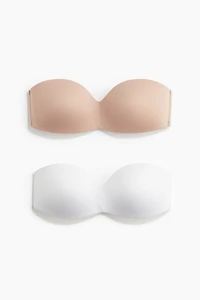 Lot de 2 soutiens-gorge bandeau en microfibre