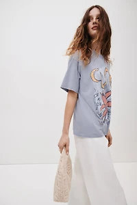 Oversized T-Shirt with Printed Motif