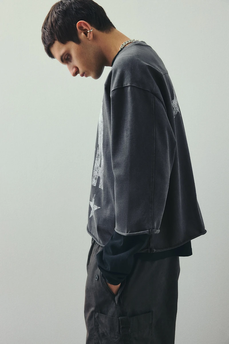 Oversized-Fit Cropped T-Shirt