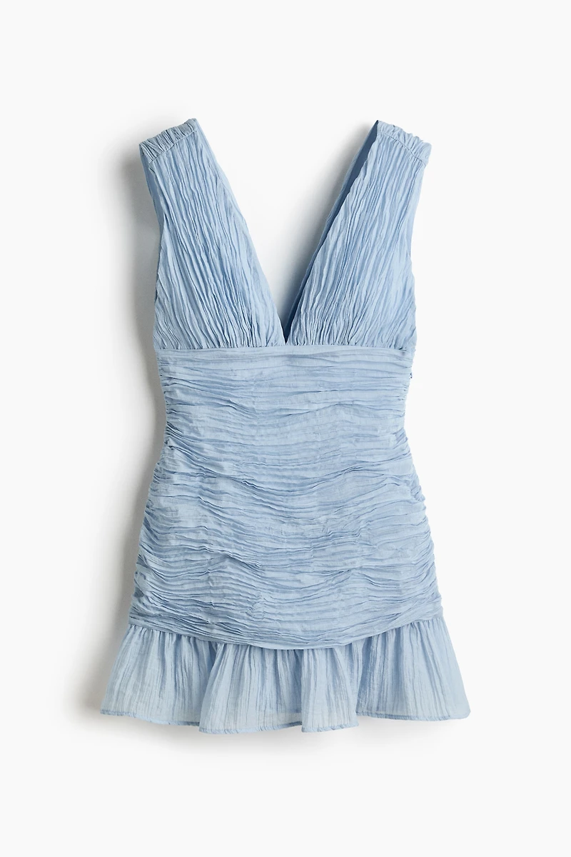 Sleeveless Crinkled Dress