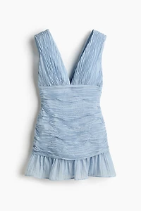 Sleeveless Crinkled Dress