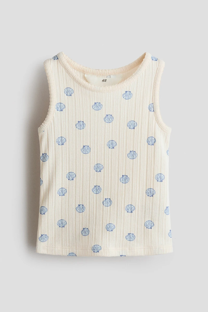 Pointelle Jersey Tank Top