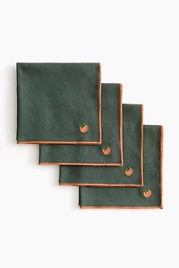 4-pack Embroidered Napkins