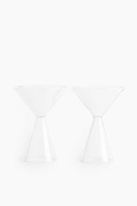 2-Pack Mouth-Blown Cocktail Glasses