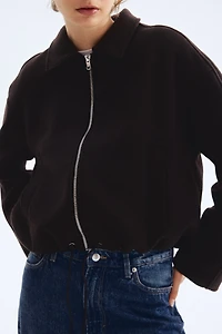 Veste courte en laine mélangée