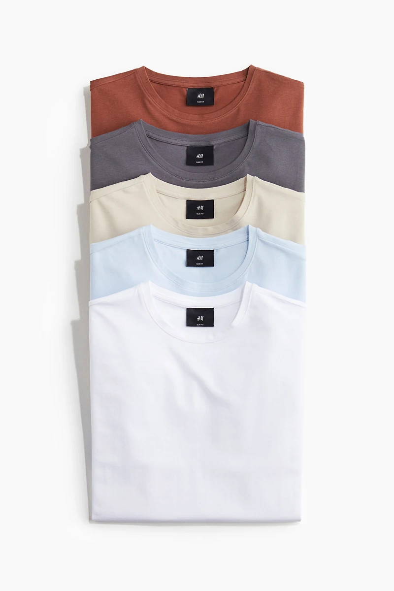5-pack Slim Fit T-shirts