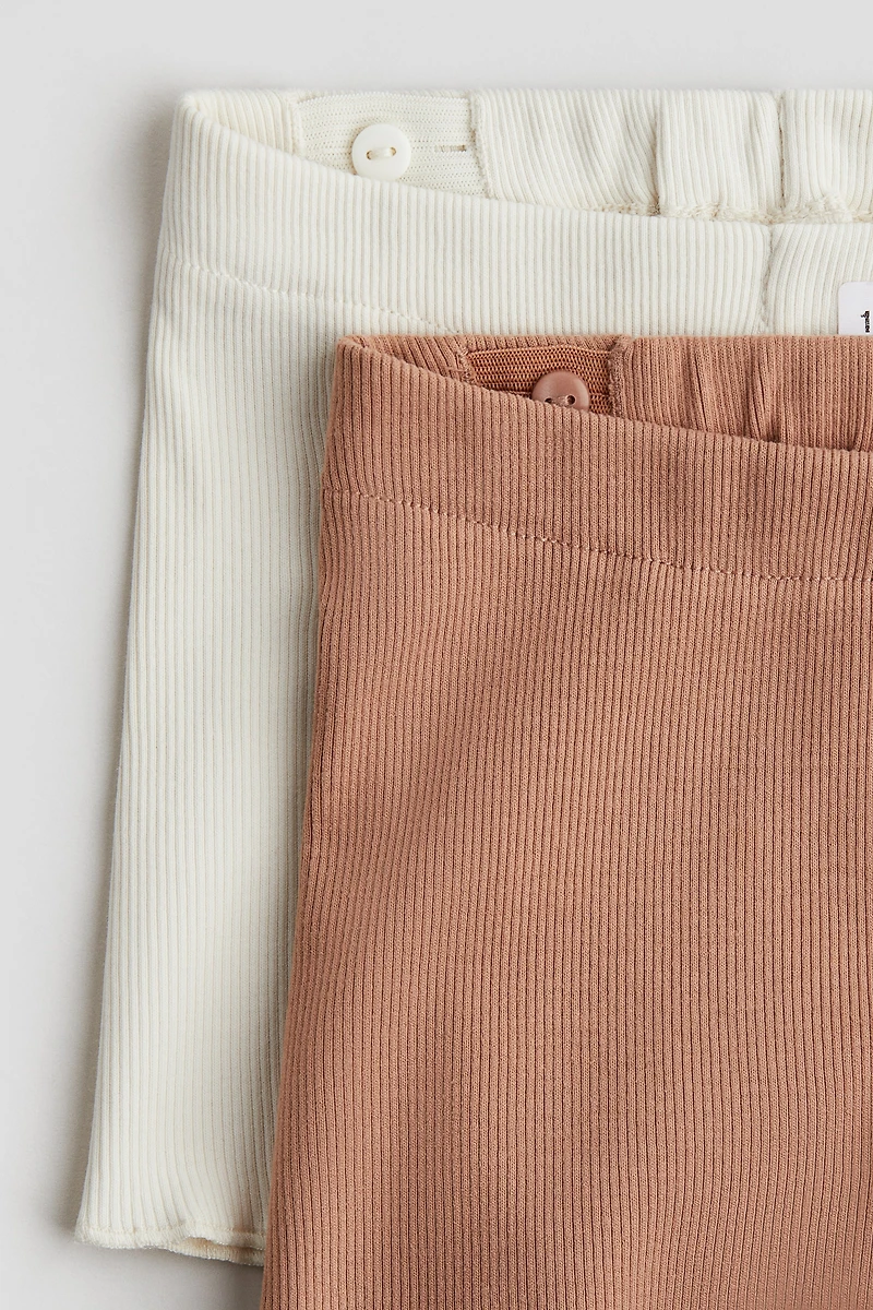 2-pack Ribbed Cotton Bike Shorts