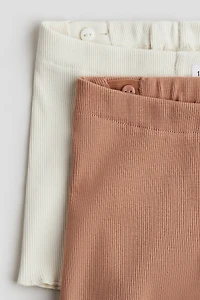 2-pack Ribbed Cotton Bike Shorts