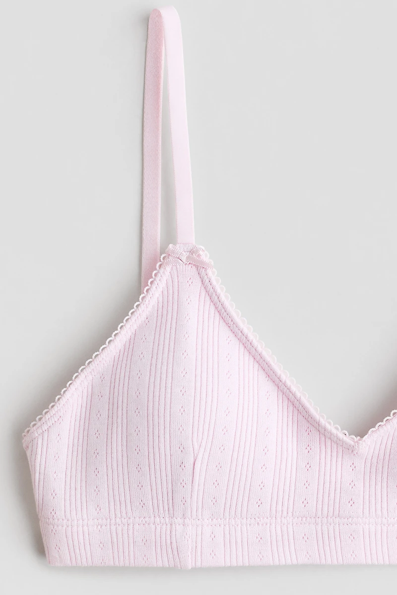 Haut court coussiné en pointelle de coton