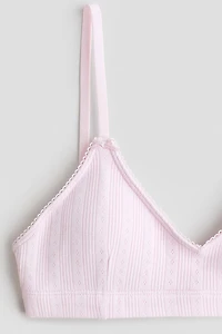 Haut court coussiné en pointelle de coton