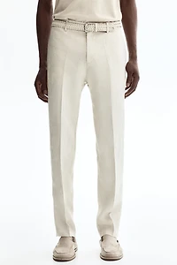 Slim-Fit Linen Suit Pants