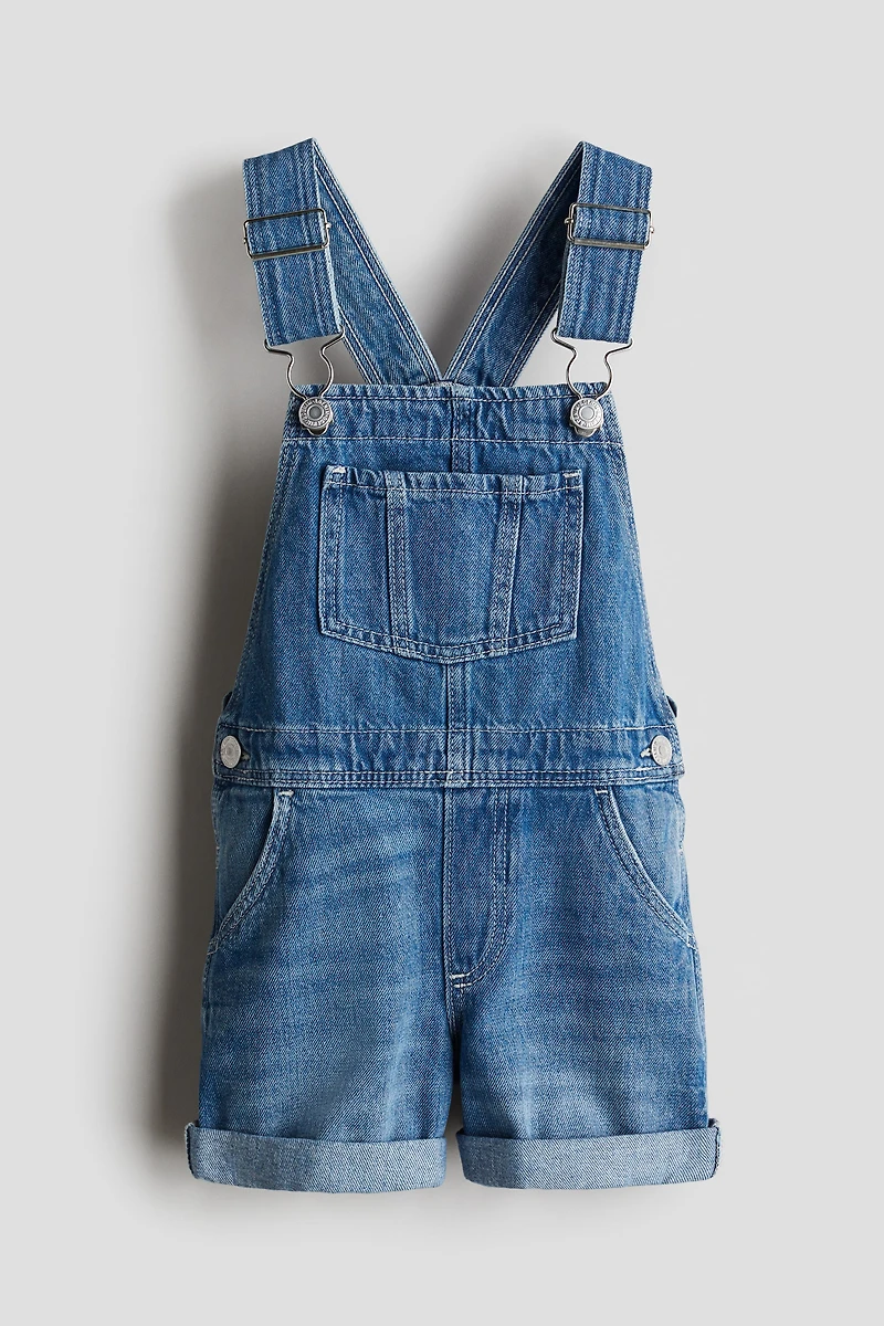 Denim Overall Shorts
