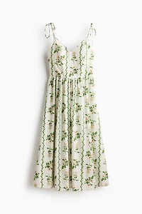 Flared-Skirt Strappy Dress