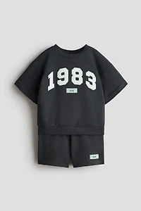 Ensemble 2 pièces en molleton avec motifs