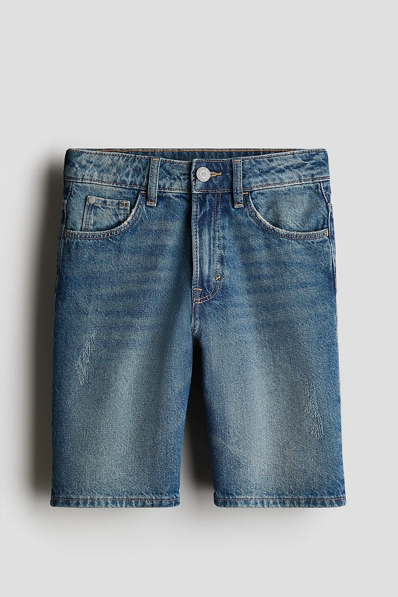 Loose-Fit Denim Shorts