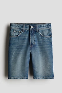 Loose-Fit Denim Shorts