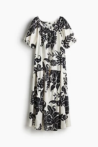 Drawstring-Detail Dress