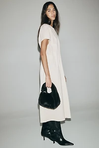 Tapered-Waist Jersey Dress