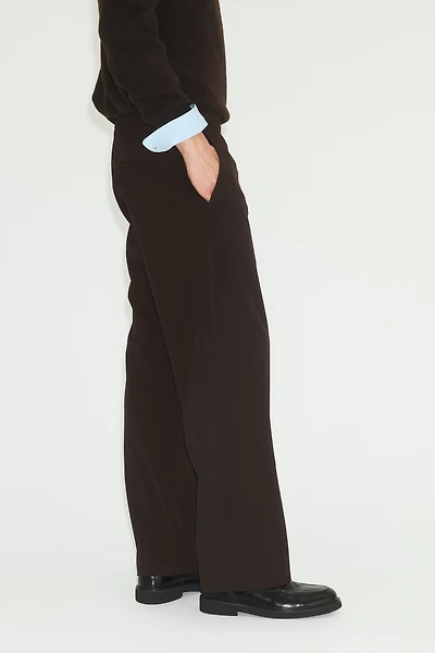 Pantalon large à taille élastique quatre sens