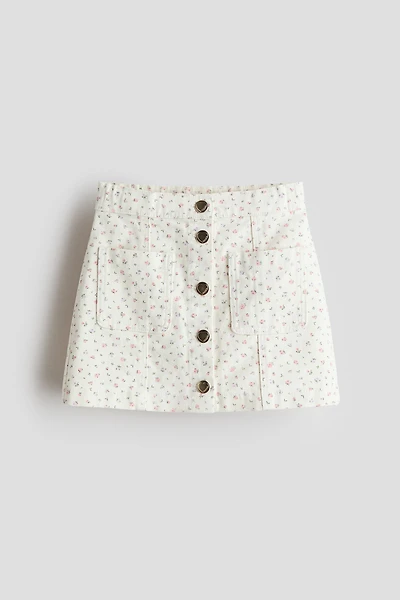 Jupe en sergé de coton