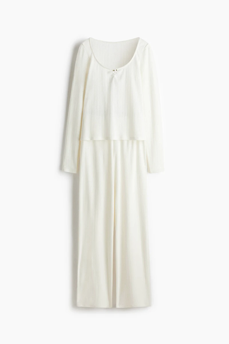 Pyjama en pointelle de coton