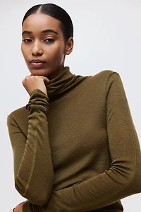 Wool Turtleneck Top