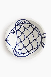 Hand-Painted Terracotta Serving Bowl