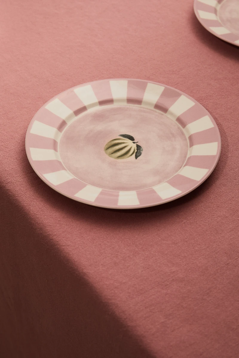 Medium-Sized Porcelain Plate with Motif