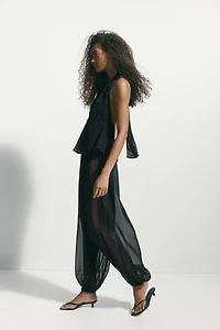 Balloon-Leg Pull-On Pants