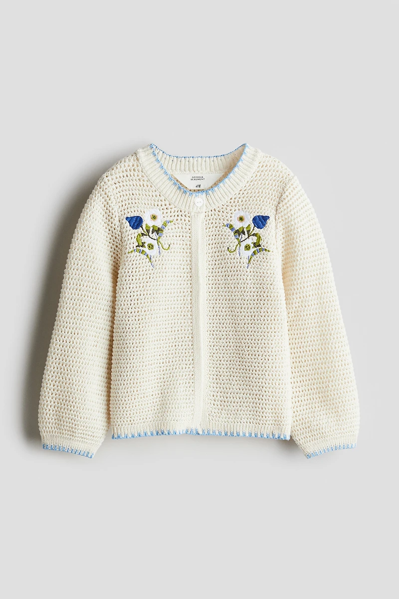 Crochet-Look Cardigan