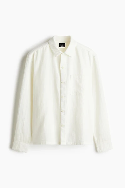 Chemise texturée classique