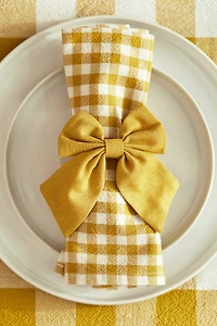 Lot de 4 ronds de serviette avec nœud