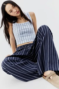 Picot-Trimmed Sleeveless Top