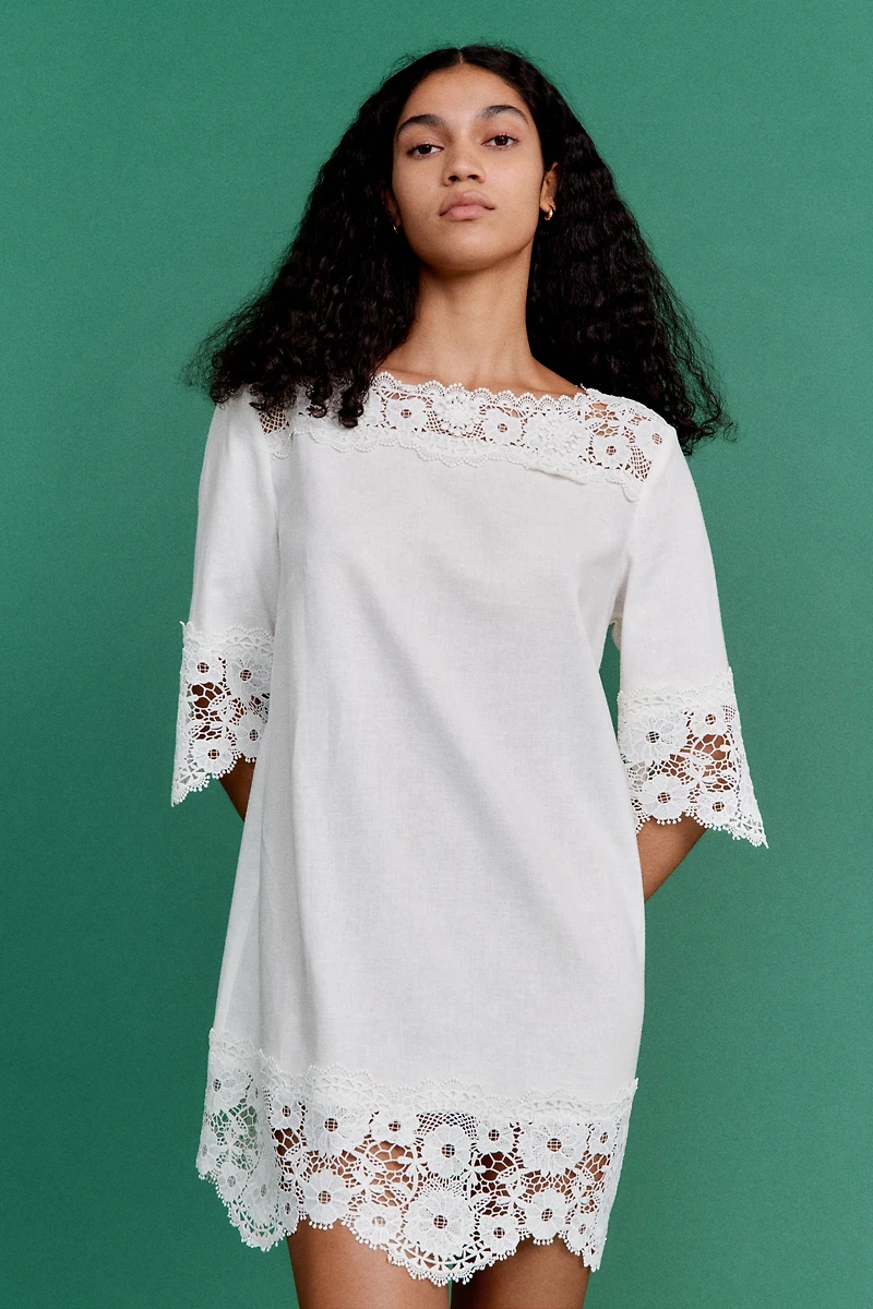 Lace-Detail Dress
