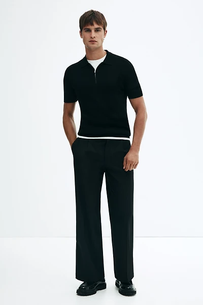 Slim-Fit Half-Zip Polo Shirt