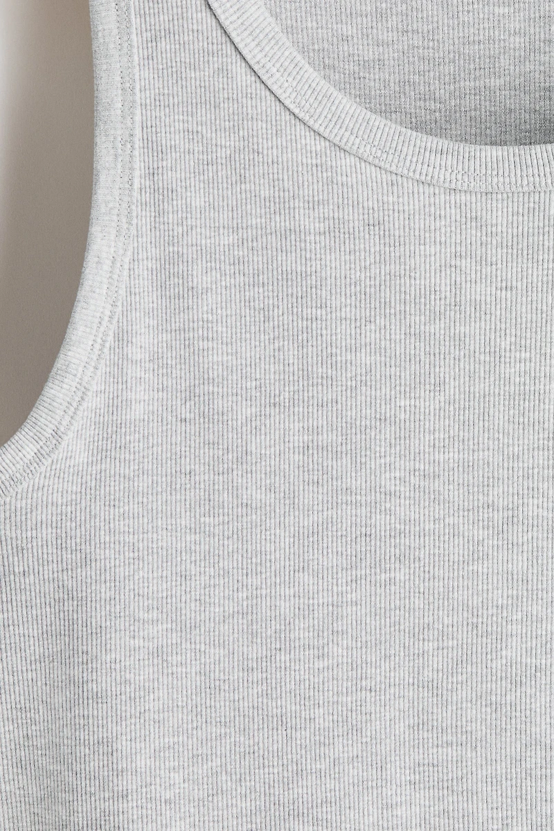 Slim-Fit Ribbed Tank Top
