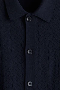 Regular-Fit Textured-Knit Shirt