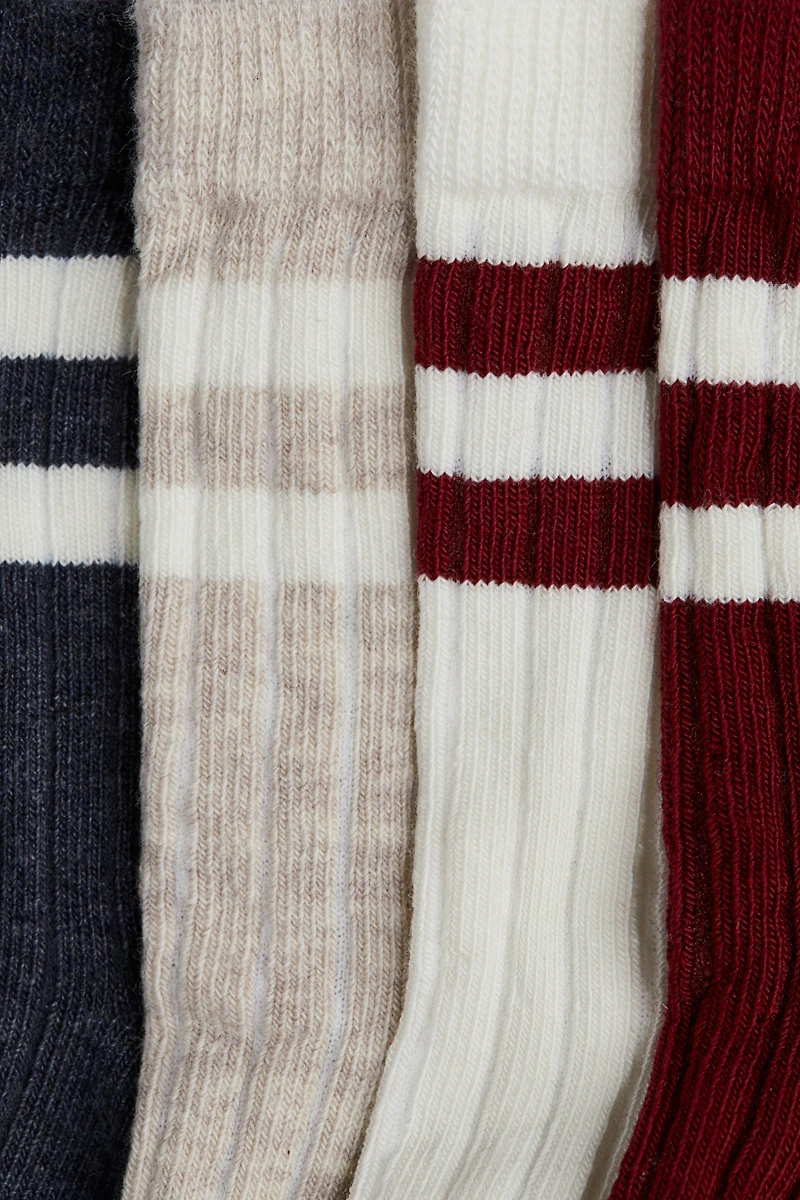4-Pack Rib-Knit Socks