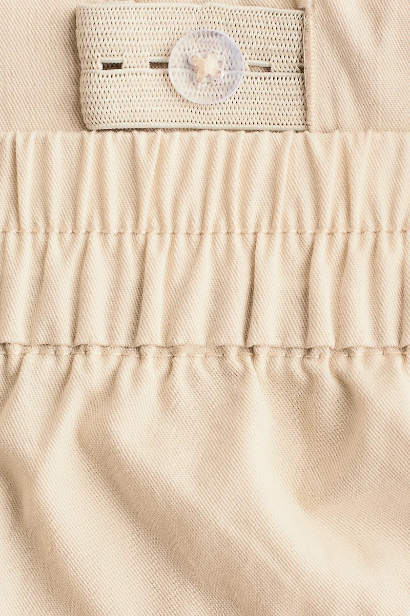 Pantalon cargo en sergé de coton