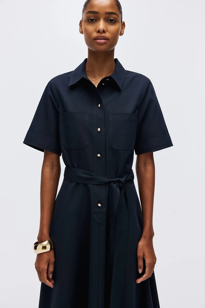 Short-sleeved shirt dress