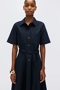 Short-sleeved shirt dress