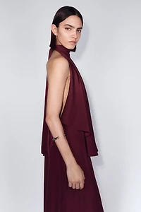 Cape-Sleeved Kaftan Dress